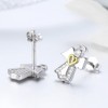 NEWL 925 Sterling Silver Guardian Angel Exquisite Stud Earrings for