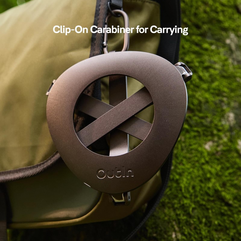 OutIn Ultra-Portable Foldable Coffee Stand with Carabiner