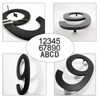 JILANLO 8" Large Floating House Numbers,Balck Acrylic Anti-Rust House Numbers,Modern