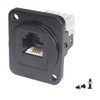 QIANRENON RJ11 Panel Mount Cat3 Telephone in-line Dual Ended Coupler