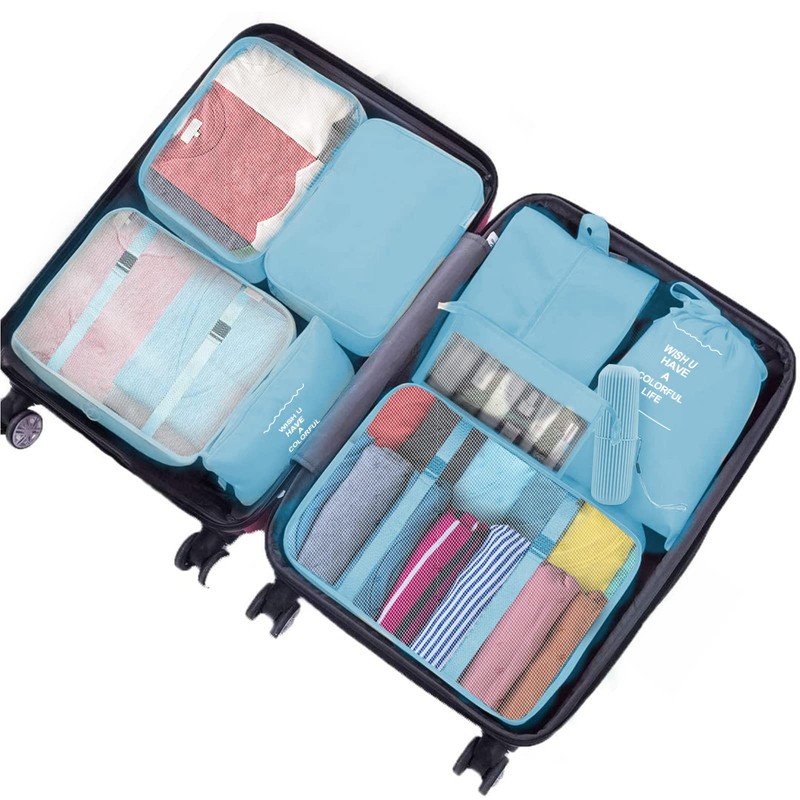 Jsdoin Packing Cubes for Suitcase,9PCS Travel Luggage Packing Organizers for