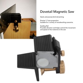 Dovetail Magnetic Saw, Aluminium Alloy, Magnetic Dovetail Saw Guide Set, 1:7 Accuracy When Cutting Wood Joints, Guide Gauge, Durable