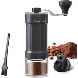 Molino de Cafe Manual, 40 Niveles Moledor de Cafe en Grano Acero inoxidable y cerámica. Molinillo de cafe ideal para oficina o viaje. Precisión superior con este molino para cafe.