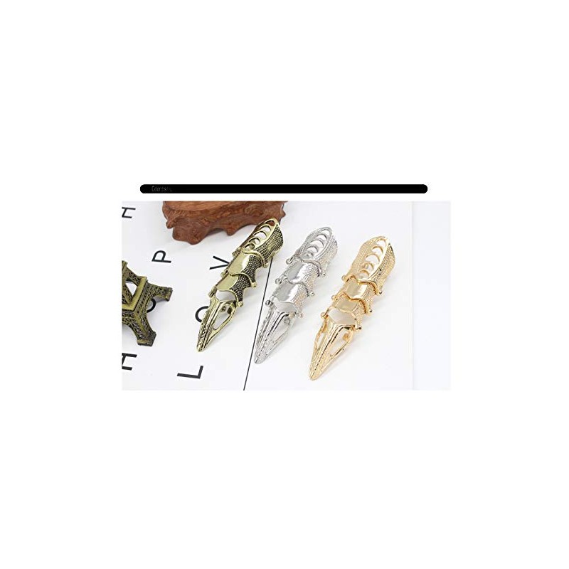 CSIYANJRY99 Women's Knuckle Joint Full Finger Claw Ring Punk Rock