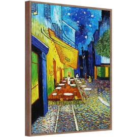 GENTLE DEER Wall Art Frame Canvas Prints of Starry Night Over The Rhone by Vincent Van Gogh Classic Oil Painting Style Reproduction for Home Decor