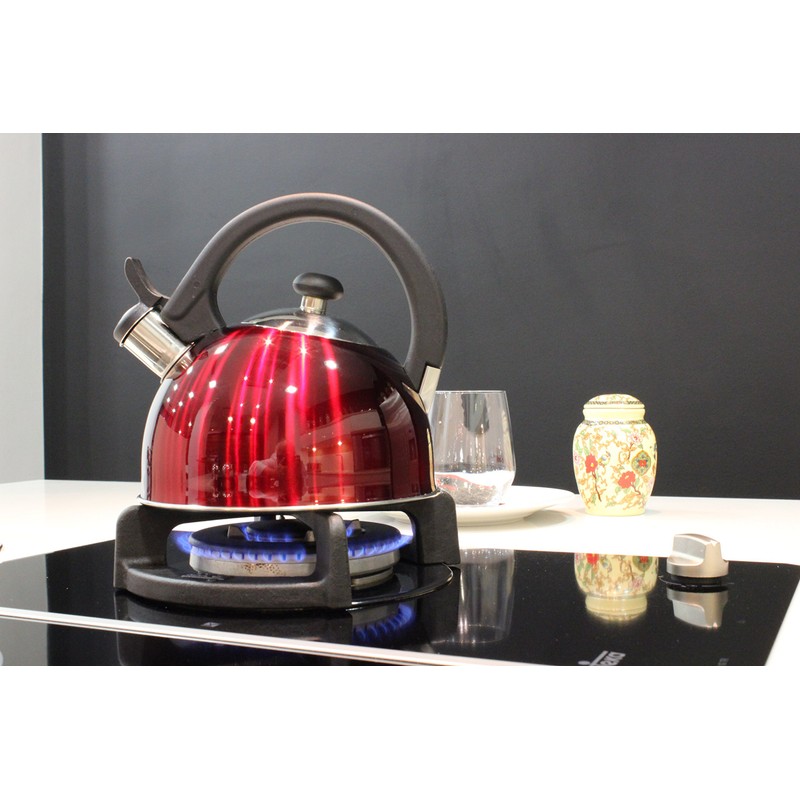 Magefesa 2.1-Quart Sabal Stainless Steel Tea Kettle, Red