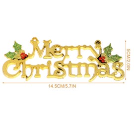 Cabilock Pack of 12 Merry Christmas Lettering Christmas Tree Pendants: Golden Letters Christmas Tree Decoration DIY Christmas Tree Decoration Christmas Wreath Crafts Christmas Party Festival
