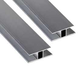 Aluminum Greenhouse Panels H Connectors - 0.3" Thick, Fits 6mm or 8mm Twin-Wall Aluminum Panels, Join 2 Pieces of Panels Together, 4-Foot Length, 10 Pieces (H Connectors 10mm-4ft)