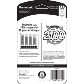 Panasonic eneloop AA 2100 nuevo ciclo, Paquete C Spacer, Se puede cargar cuando esté parcialmente descargado, AA