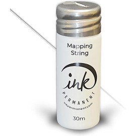 Ink Permanent White Brow Mapping String – 100 Ft (30 m) Pre-Inked Thread for Permanent Makeup, Microblading, and Eyebrow Shaping – Precision Brow Mapping Kit for Professional Use