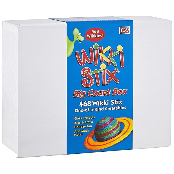 Arts and Crafts for Kids Big Count, Non-Toxic, Waxed Yarn, Fidget Toy, Reusable Molding and Sculpting Playset, American Made by Wikki Stix, 468 pack