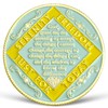 Sunflower 18 Year NA Medallion NA AA Sobriety Coin with