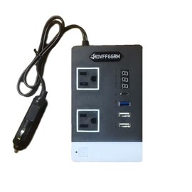 MOVFFGGRM Car Power Inverter, 300W, 2 AC Outlets, 3 USB Ports, Digital Display (300W)