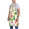 TNOKKU Funny Vegetables Bib Aprons for Women Men Kitchen Chef