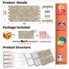 StyloVue 20 Sheets Peel and Stick Backsplash for Kitchen, Sandstone