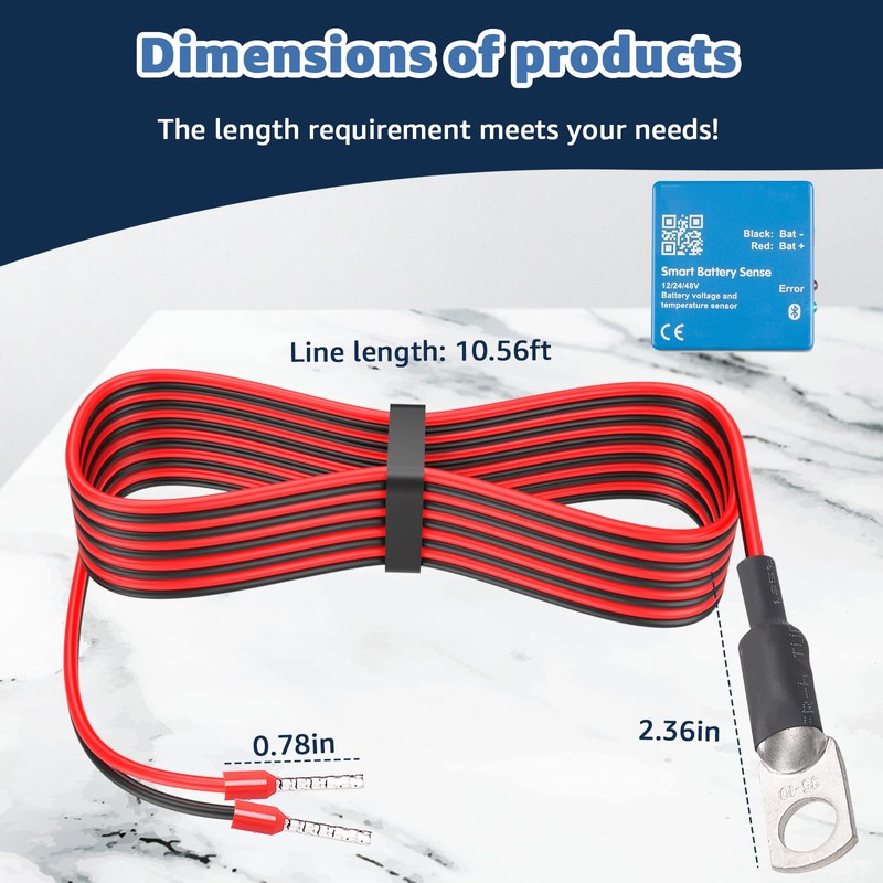 Temperature Sensor Replacement for Victron Energy - Compatible with Quattro