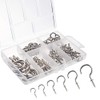 KUUQA 75 Pcs Multi-Size Nickel Plated Metal Ceiling Hooks Screw