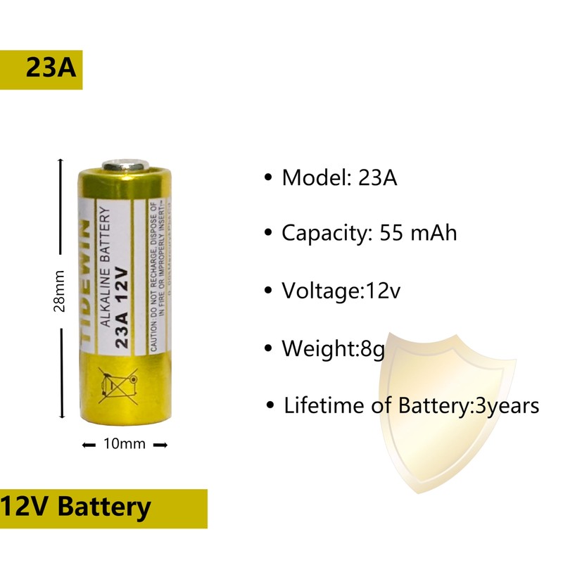 23A 12 Volt Battery 12V Alkaline Battery 5 Count,23A 12v