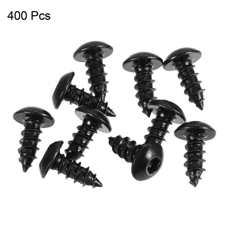 sourcing map Hex Socket Self Tapping Screws, M4 x 10mm