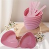 Facial Bowls Plastic Heart Shaped Facial Mask Mixing Set with