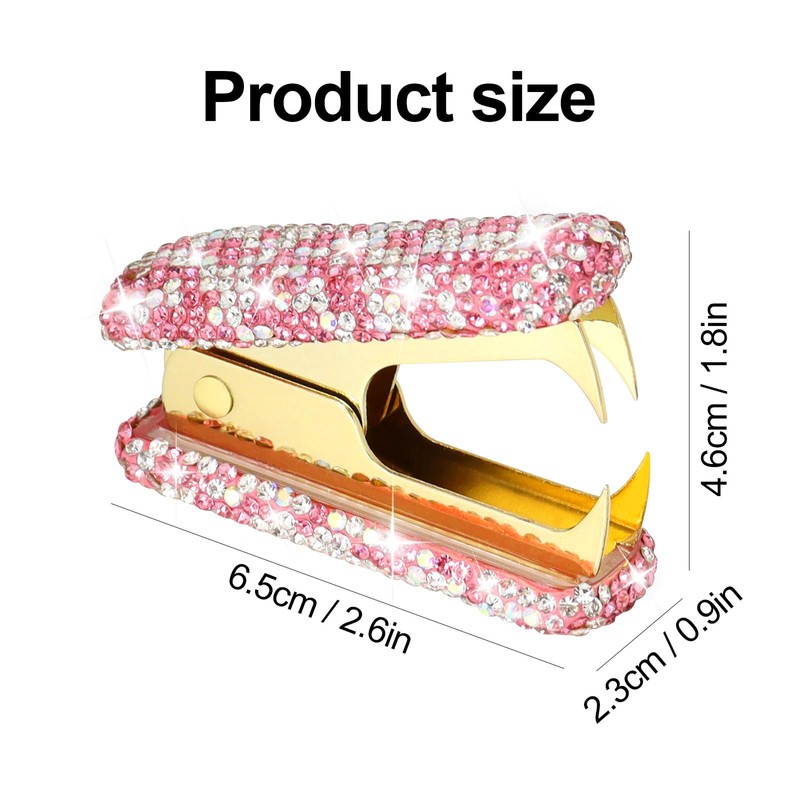 Buqoo Bling Rhinestone Staples Remover, Crystal Staple Puller Cute Glitter