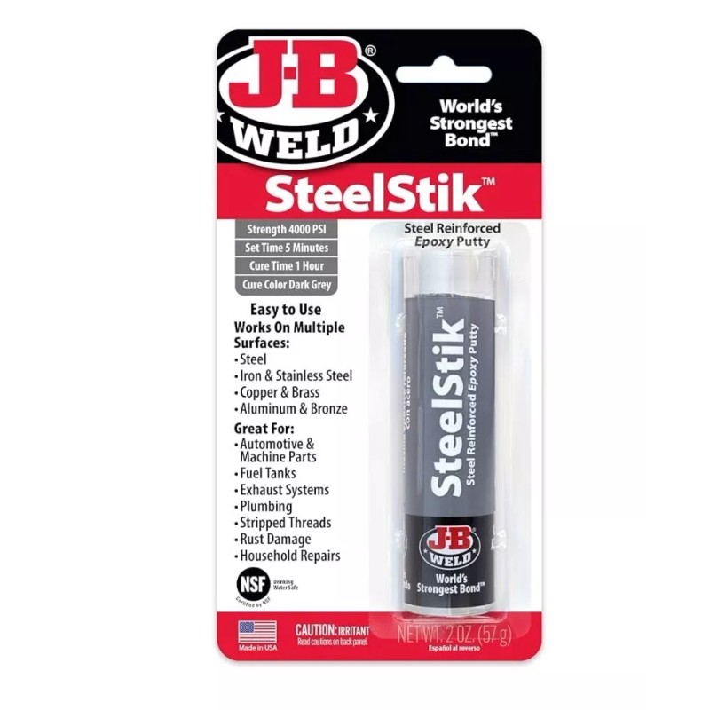 J-B Weld New 8267 SteelStik Steel Reinforced Epoxy Putty Stick