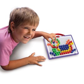 Quercetti Fantacolor Portable Peg Set (Small, 100 Pieces)