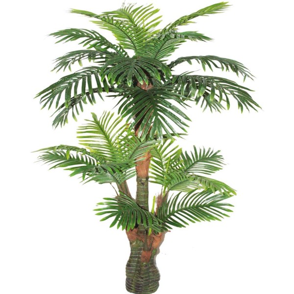 AMERIQUE Gorgeous & Unique 5 Feet Tropical Palm Artificial Plant Silk Tree, Real Touch Technology, with UV Protection, Super Quality, 5', Green