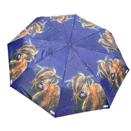 Alex Clark Highland Cow Umbrella - Compact Foldable Travel Umbrella - animal gifts