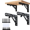 Monsky 10" Black Foldable Shelf Brackets Heavy Duty Stainless Steel