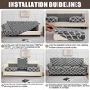 SearchI Funda de Sofá Extensible Impresa, Funda para Sillón de