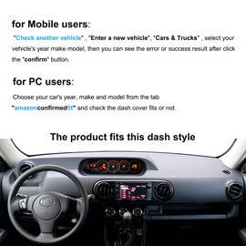 Dash Cover Mat Custom Fit for Scion XB Dashboard Pad Cap Carpet Protector (Black) K239