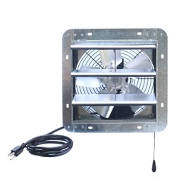 iLIVING ILG8SF10V-T, 10 inch Shutter Exhaust Attic Garage Grow, Ventilation Fan with 3 Speed Thermostat 6 Foot Long 3 Plugs Cord, 10" - Variable, 600 CFM, 900 SQF Coverage Area, Silver