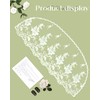 Mantveil Lace Mantilla Chapel Veil: Long D Shaped White Flower