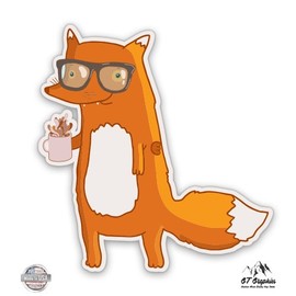 GT Graphics Nerdy Office Fox - Vinyl Sticker Waterproof Decal