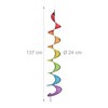 Relaxdays, Set of 3 Rainbow Wind Spirals, Hanging, H x