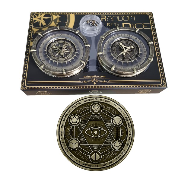 SignalPlus 7-in-2 Random King Metal DND dice Spinner for Pathfinder