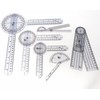 Set of 6 Piece Spinal Finger Goniometer Protractor Ruler 360
