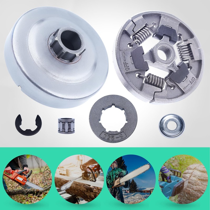 Adefol Chainsaw 325"- 9T Clutch Drum Sprocket Kit for Stihl