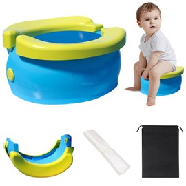 Potty for children, potty folding toilet, children, travel potty, potty for on the go, travel potty, as large as 3 bananas after folding, suitable for travel, camping, outdoor, indoor etc