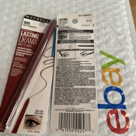 Maybelline New York 2 pencil lot Maybelline Lasting Drama Matte Eyeliner 900 Rusty Terracotta Sealed