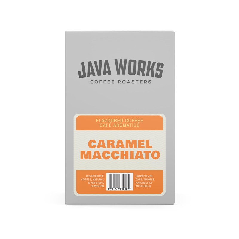 Java Works Coffee - Caramel Macchiato Flavoured Coffee Single Serve