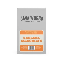 Java Works Coffee - Caramel Macchiato Flavoured Coffee Single Serve Capsules | Compatible with Keurig K-Cup Brewers | 24 count