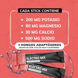 Electrolitos Sin Azúcar En Polvo Beyond Vitamins | Hidratación Baja en Calorías, apto dieta Keto | Sabor fresco y vibrante para una recuperación increíble | 20 sticks individuales (20 Sticks, Sandía Efervescente (Con Hongos))