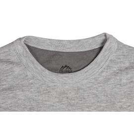 ColdPruf Platinum II Dual Layer Activewear Long Sleeve Crew Neck Men's Base Layer Top, Heather Grey, XL