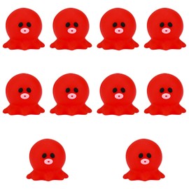 WEWAYSMILE 10Pcs 3D Octopus Silicone Beads for Keychain Making Cute Animals Focal Beads for DIY Pens Necklace Bracelet Lanyard Making