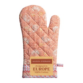 Maison d' Hermine Oven Gloves 100% Cotton Oven Mitt 7" x 13" with Loop Heat Resistant BBQ Cooking Gloves for Thanksgiving Christmas Decorations Baking Handling Hot Pans (Pack of 1, Harvest Festival)