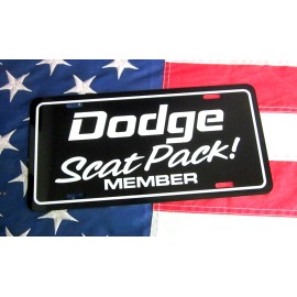 Dodge Scat Pack license plate tag 1968 Charger 1969 Coronet R/T 1970 Challenger