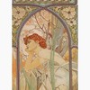 CafePress Mucha Art Nouveau In The Garden Greeting Cards Greeting
