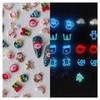 50 PCS Luminous Christmas Nail Charms Winter Snowflake Nail Glitter